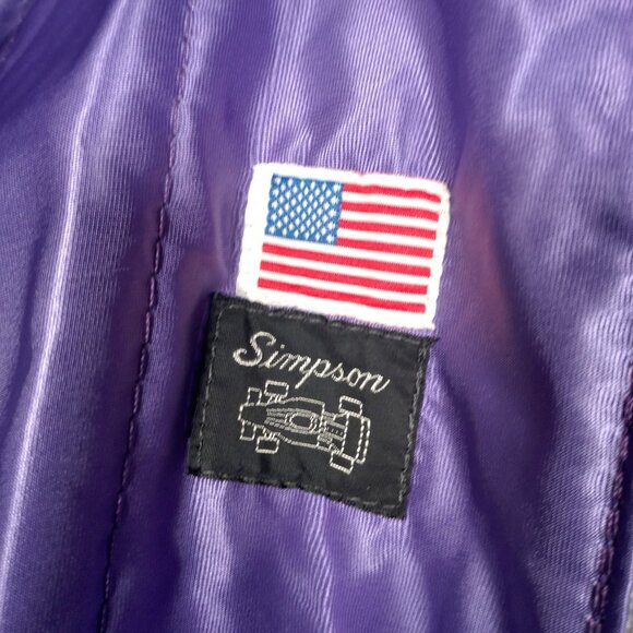 Vintage Simpson Racing Jacket Women Small Purple Double Layer Driving - Picture 9 of 16